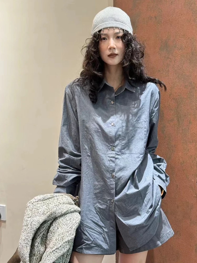 

Wooden First Sight High-End ey Cotton irt Artistic Neutral High-densi Comfortable Breathable Women's irt