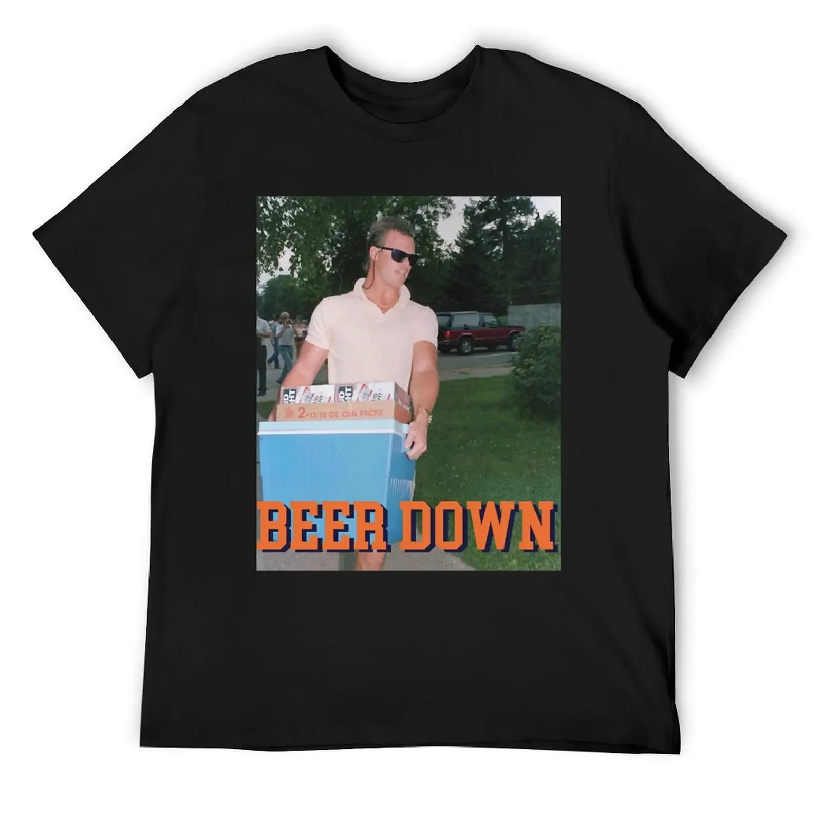 

Jim McMahon Beer Down T-Shirt man clothes summer clothes vintage graphic tee Anime t-shirt compression shirt men
