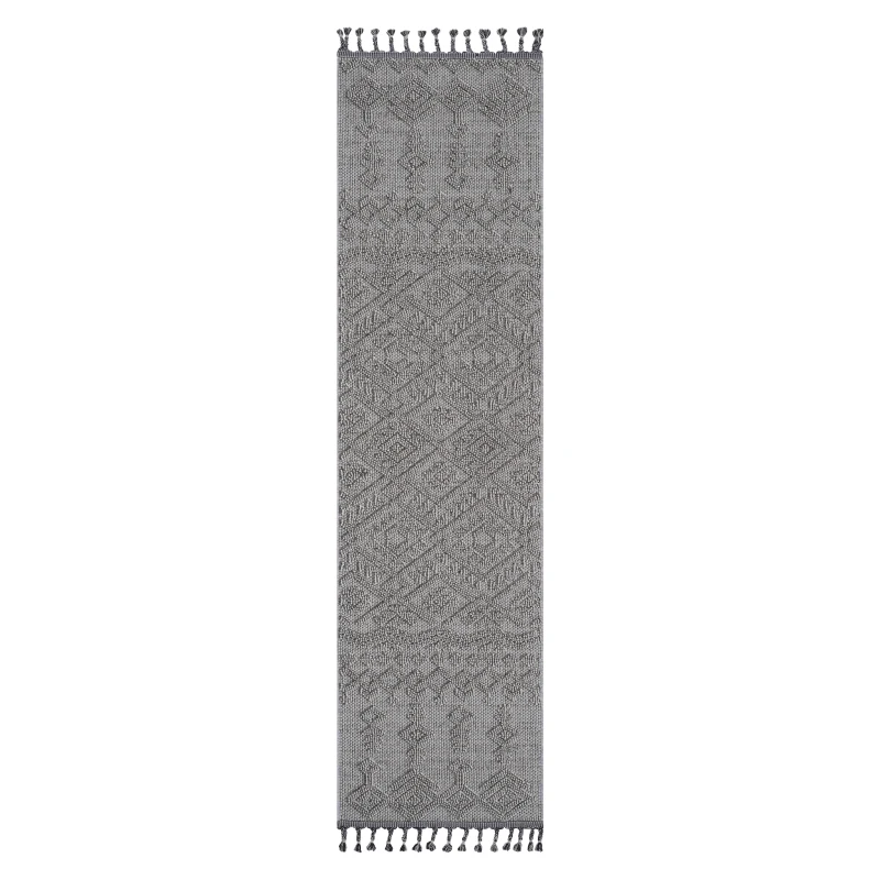 

NAAR Guros Collection 2X8 White / White / Traditional Indoor / Outdoor Runner Rug