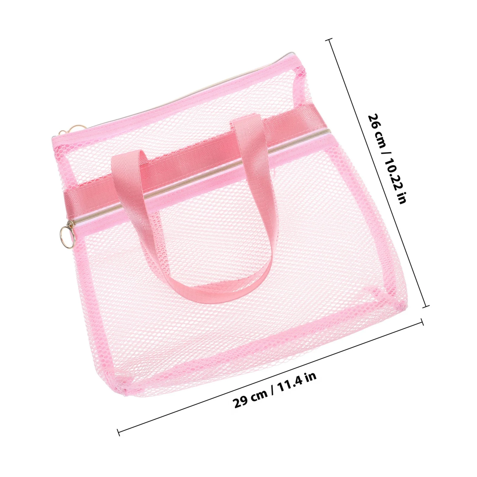 حقيبة أدوات الزينة الشبكية للسفر قابلة للتنفس، حقيبة شاطئ نايلون خفيفة الوزن ومتينة للتخييم والسباحة وصالة الألعاب الرياضية وحقيبة الشاطئ الشبكية #6