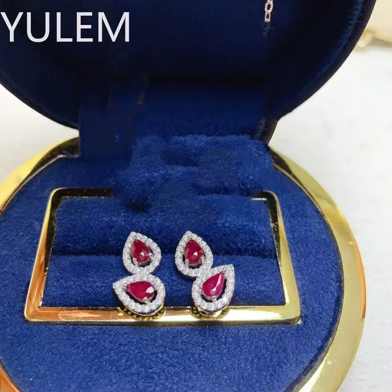 

Ювелирные изделия, серьги-гвоздики из 100% натурального рубина, изумруда и сапфира, серьги из серебра 925 пробы с драгоценными камнями для повседневного ношения, подарок для подруги