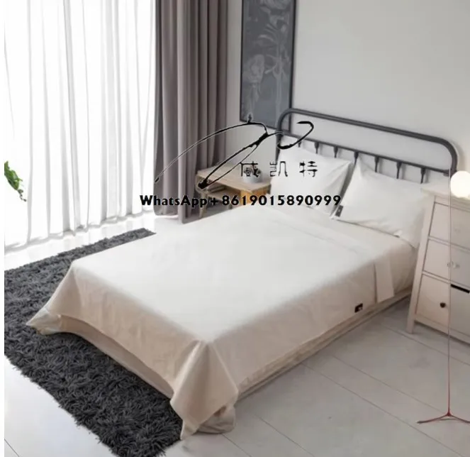 

95% Organic Cotton 5% Silver Fiber Grounding Bed Sheet Double Size New Design for Pain Relief Antibacterial Antistatic Sleep Aid