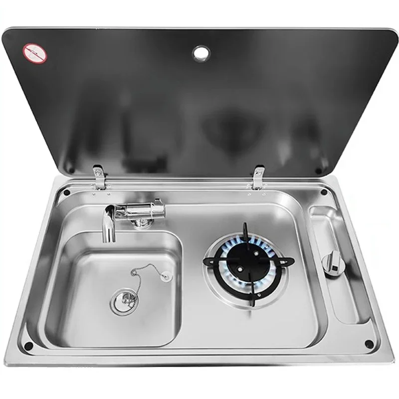 RV hidden single-burner stove folding with sink multi-functional sink kitchen gas stove sink two-in-one