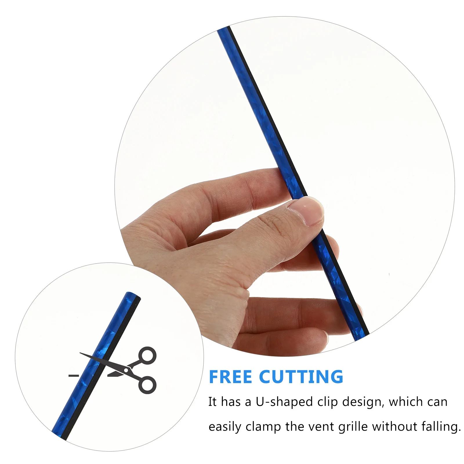 

10Pcs Car Vent Outlet Decorative Strip Rhinestone Clip Trim Bright Color Conditioning Vent Grille Replacement