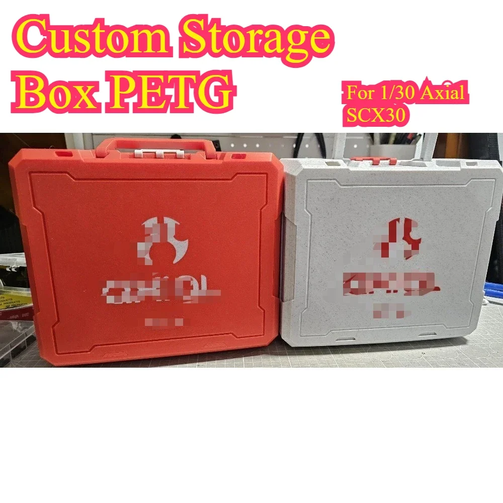 Hard PETG Storage Carry Case Custom For 1/30 Axial SCX30 RC Model, Stores RC Vehicle & Transmitter Hobby Accessories