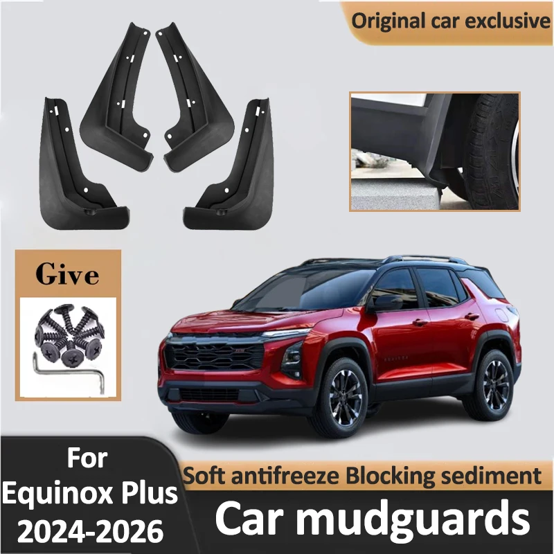 

Auto MudFlaps For Chevrolet Equinox Plus MK4 2024-2026 Fender Mud Flaps Splash Guards Front Rear Wheel Mudguards Car Accessories