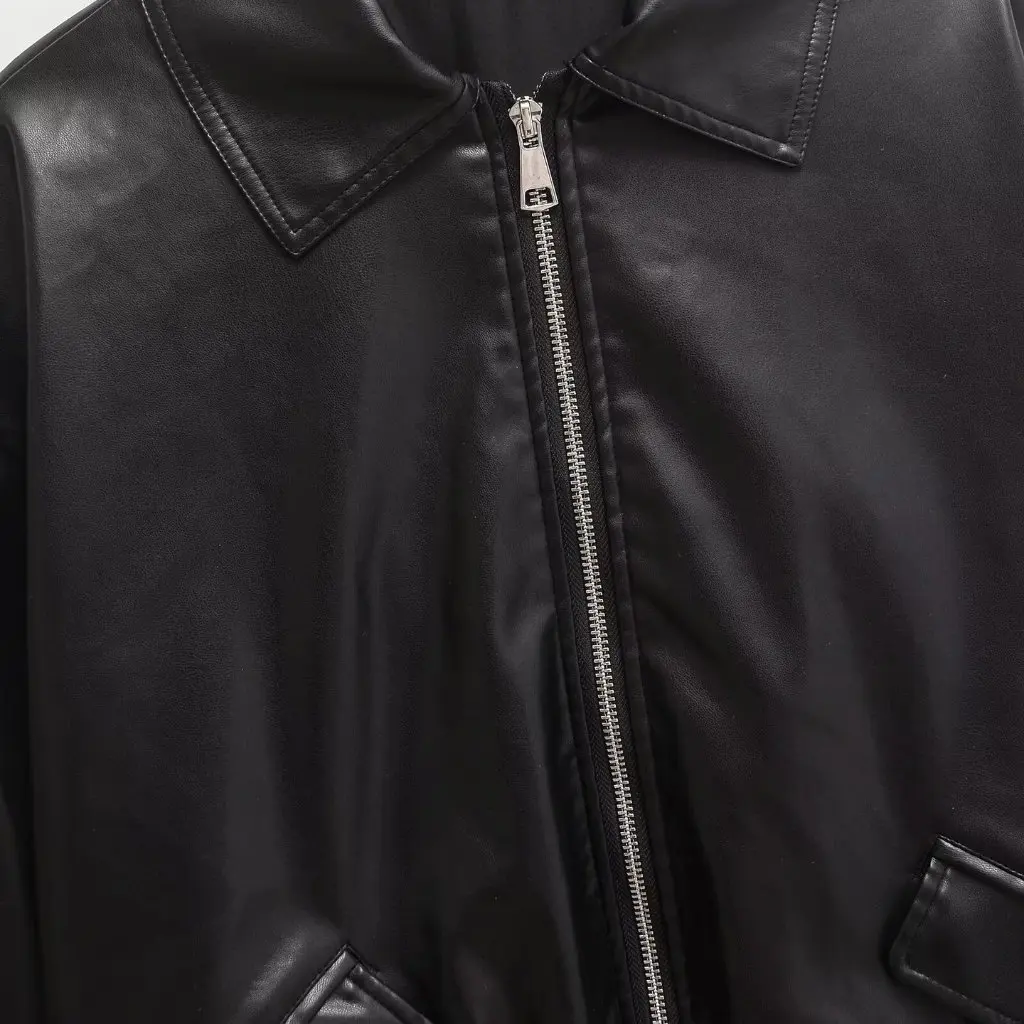 秋のレディースファッション トレンド レザー ジャケット 欧米風 新作 大量入荷 卸売