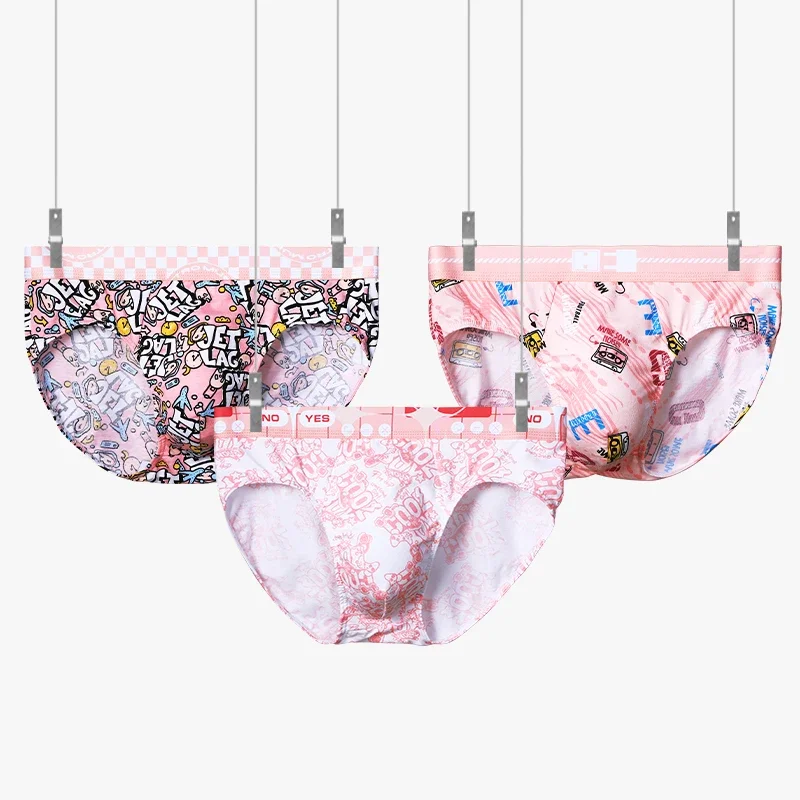 5 قطع ملابس داخلية رجالية من القطن الخالص. سراويل داخلية رجالية مضادة للبكتيريا بتصميم شخصي ومريح وجيد التهوية