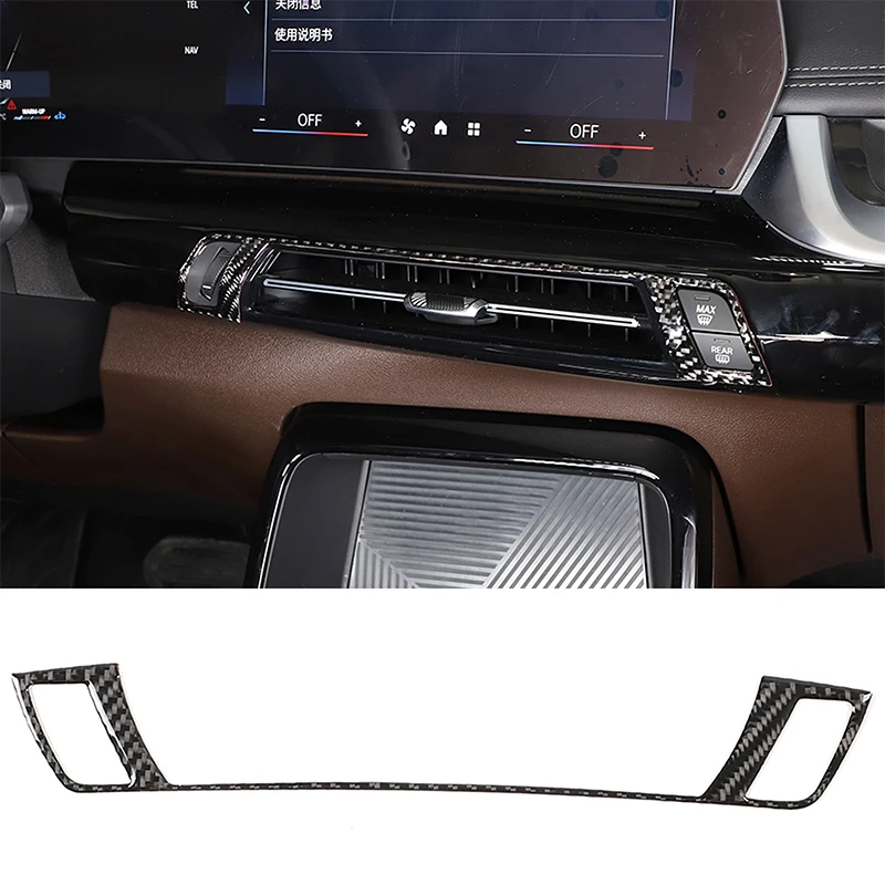 

For BMW X1 U11 2023-2024 Soft Carbon Fiber Car Center Control Air Outlet Frame Trim Sticker Car Interior Accessories