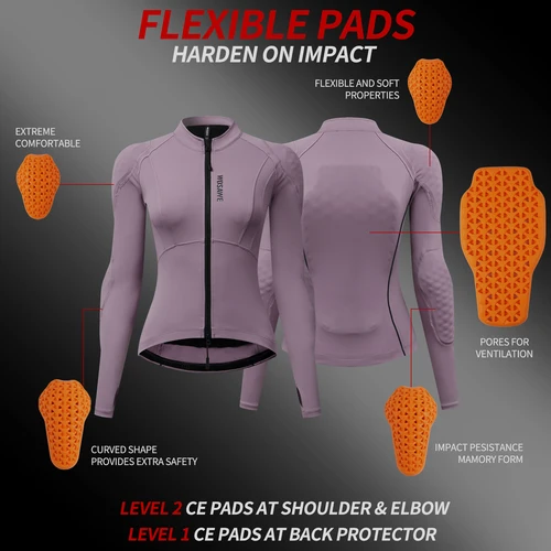 Imagen 2 del producto WOSAWE-Chaqueta de armadura de motocicleta para mujer y niña, armadura de cuerpo completo para Motocross, chaqueta de montar en la calle, equipo de protección certificado CE, otoño