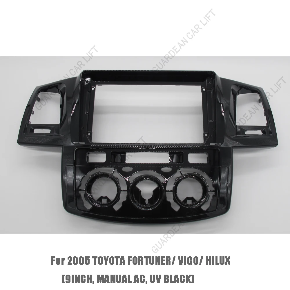 9 pollici per Toyota Hilux Fortuner 2005-2014 autoradio fascas Android GPS MP5 Stereo Player 2 Din Head Unit Panel Dash Frame Trim