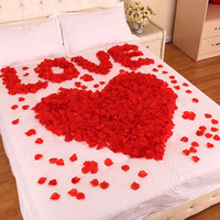 Romantic Artificial Flower Red Rose Petals Fake Petals Flowers For Festive Party Valentine Wedding Decoration Supplies