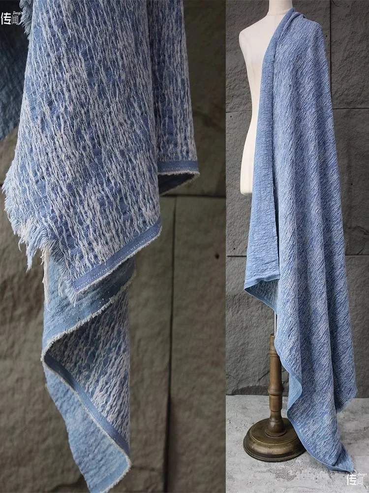 

Жаккардовая джинсовая ткань для толстых линий, сумок, обуви, курток, дизайнерская одежда, материал для шитья своими руками, ткань на дворе