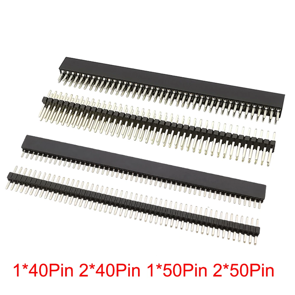 5Pairs 1.27mm Pitch 1x40Pin 2x40Pin 1x50Pin 2x50Pin Single/Double Row Male Female Pin Header Connector Straight PCB Board Socket