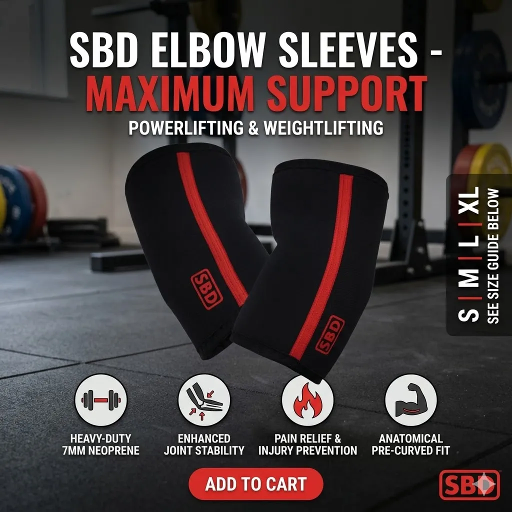 sbd-professional-elbow-compression-sleeve-support-for-weightlifting-powerlifting-bench-press-gym-elbow-brace-wrap-pad-protection