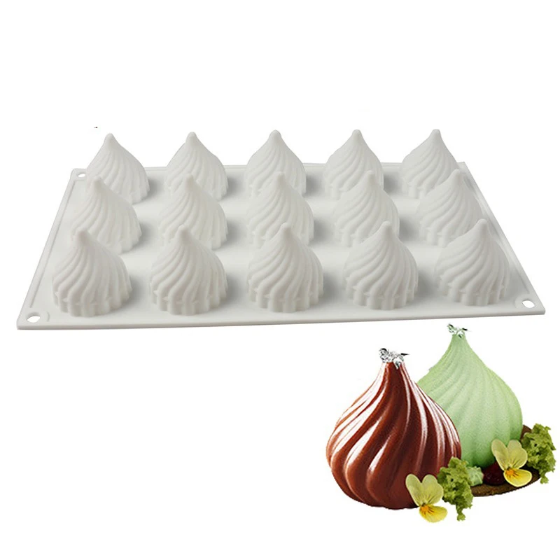 Mousse Cake Silicone Mold Onion Flower Rose Square Round Pastry Baking Tool For Dessert Soap Candle Making Supplies Chocolate
