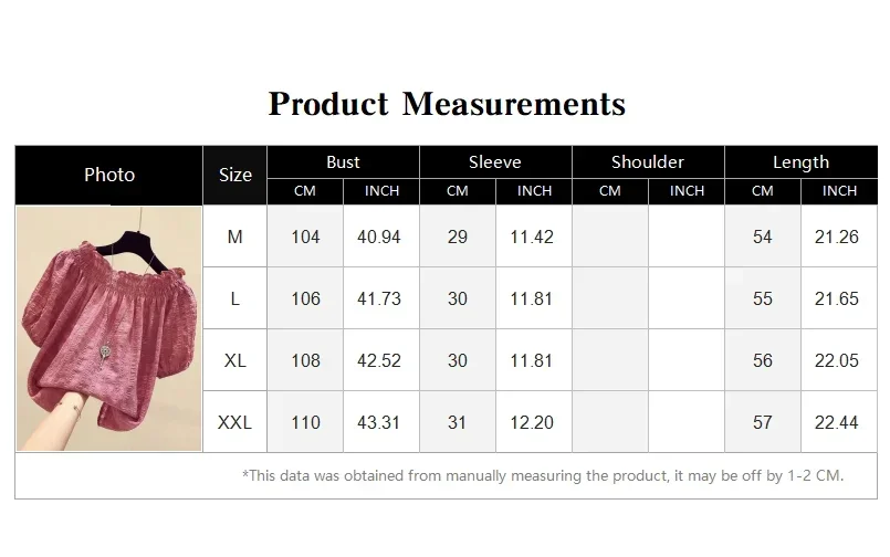 Black Casual Slash Neck Puff Sleeve Chiffon Pullover Women's Blouse Shirt Female Clothing Tops Fashion Short Blouses 2025