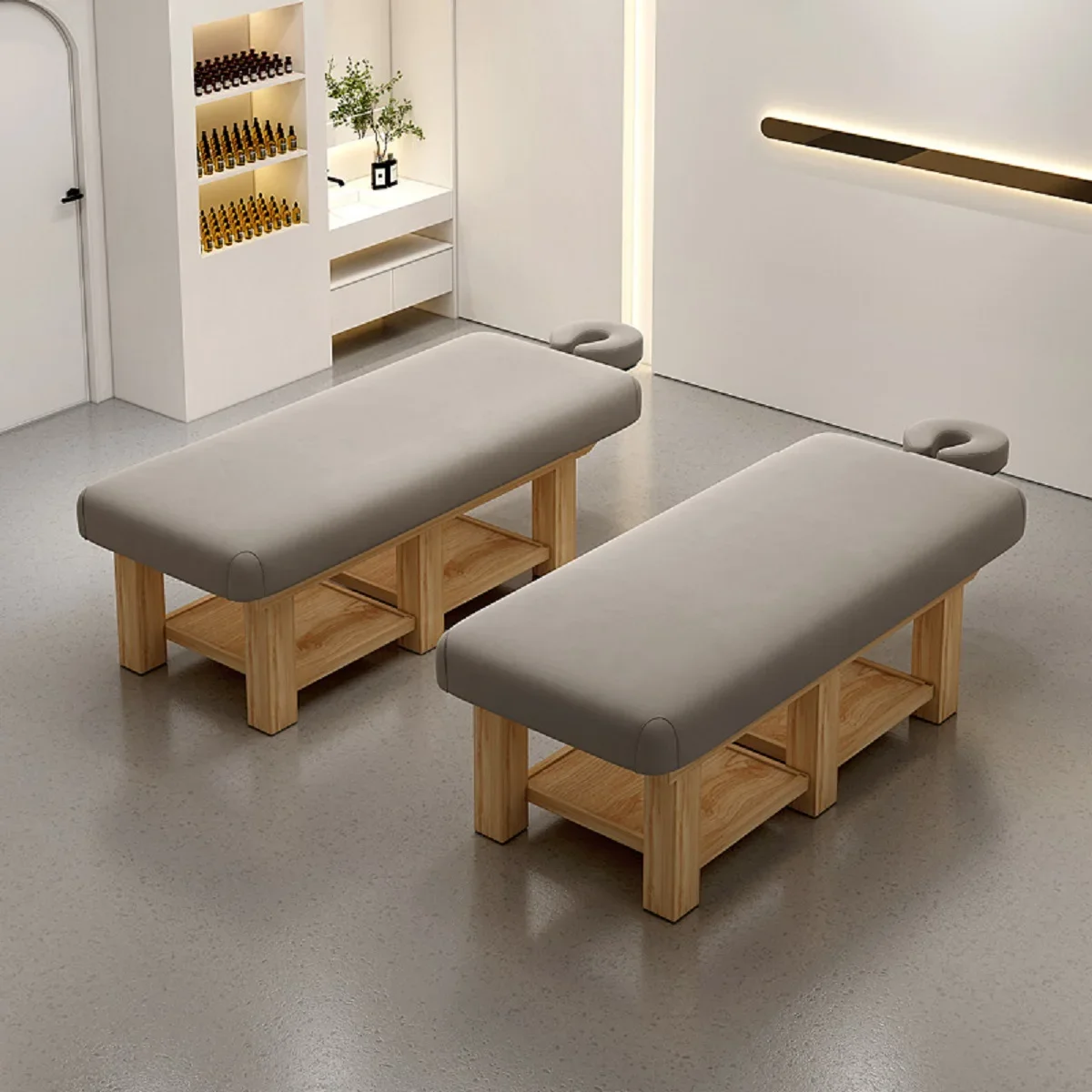 Solid wood latex beauty bed special Thai SPA bed massage bed Physiotherapy bed whole body massage bed