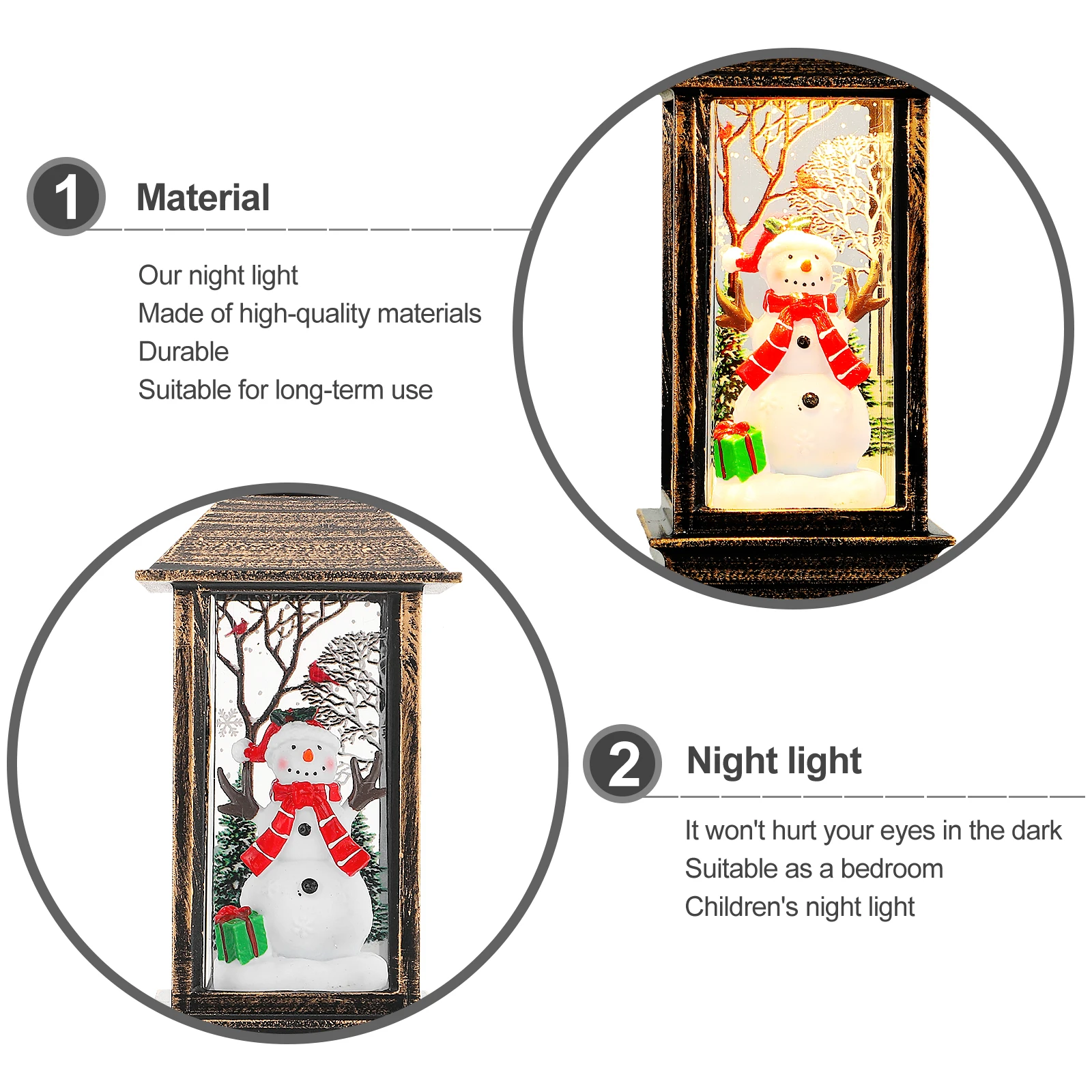 

Christmas Snowman Operated Night Light Tabletop Decor Mini Scene Crafts Christmas nament Holiday DIY nament
