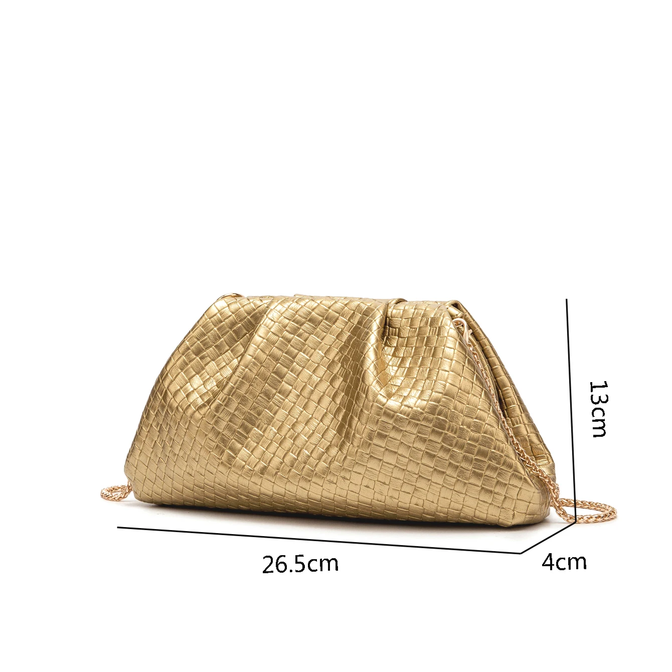 Goldene Geldbörsen und Handtaschen, luxuriöse Designer-Umhängetasche, Damenhandtasche, Hochzeits- und Abend-Clutch, Partytasche – Detail 1