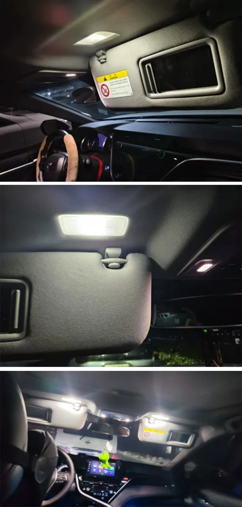 Samochodowa lampa lusterka kosmetycznego zamontowana lampa LED 2 szt. Do Toyota Camry 9TH 2024 2025 Akcesoria — zdjęcie 6