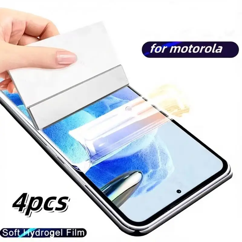 4Pcs Hydrogel Film Screen Protector For Motorola Moto Edge 70 Protective Film For Edge 70 Fusion Plus