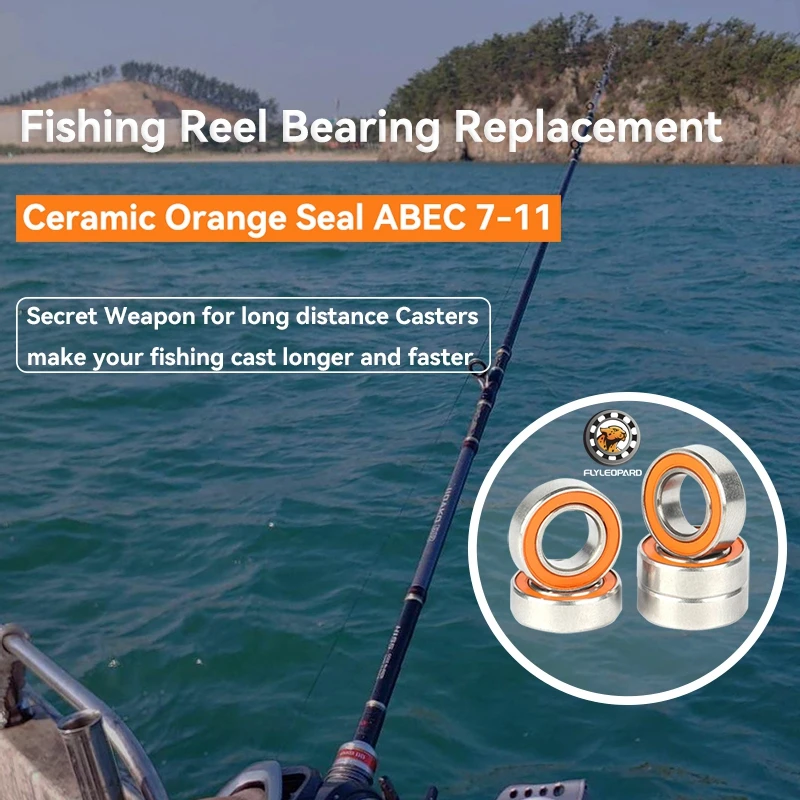 

10PCS Fishing Reel Bearing SMR63 to SMR148 2RS CB ABEC-7 LD Stainless Steel Hybrid Si3N4 Ceramic Bearing S6700 S683 S684 2RS