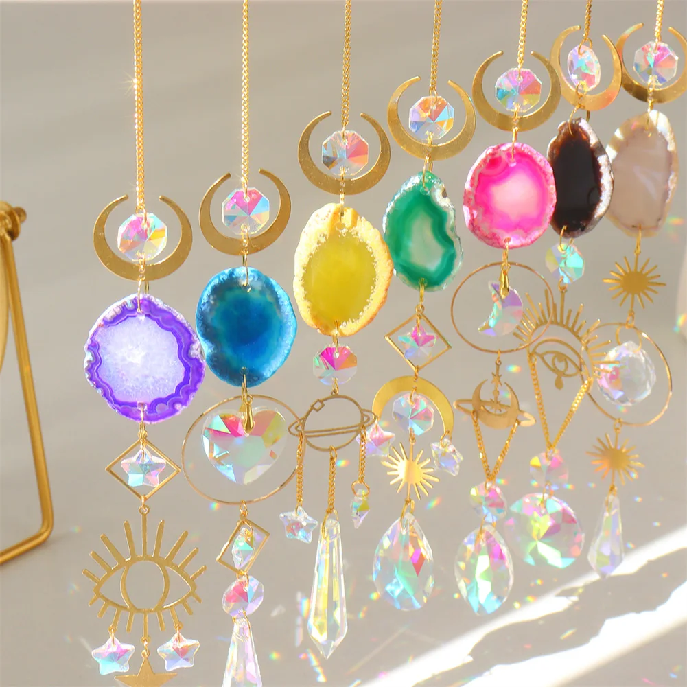 SAFEY-Attrape-Soleil en Clip Arc-en-Ciel, Accessoire de Décoration pour Fenêtre de Maison, Rideau, Lustre, Prisme