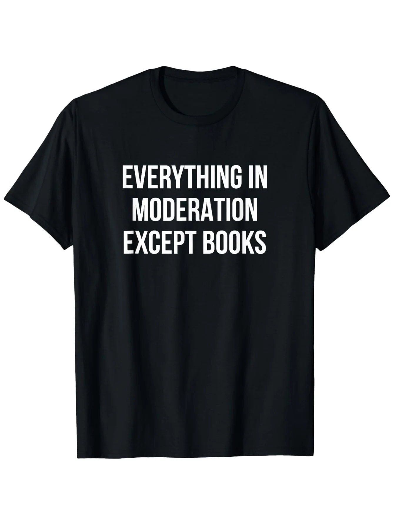 

Мужская повседневная хлопковая футболка с рисунком «Все в умеренности» с кроме книг
