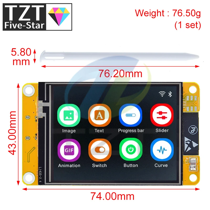 Imagem -02 - Tzt Tela Inteligente com Toque Wifi e Placa de Desenvolvimento Bluetooth 24 em Lcd Módulo Tft Wroom Esp32 Lvgl 240*320