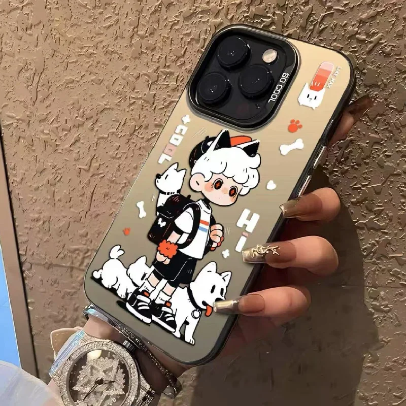 

Cartoon fashion teenager mobile phone case is for iPhone 15 14 13 12 11 XR XS series all-inclusive anti-fall mobile phone case