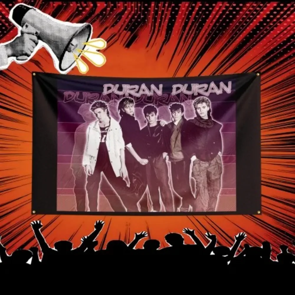 Duran Duran Inspired Rock Music Flag  Polyester Banner For Bedroom Wall Decor Music Fans Gift