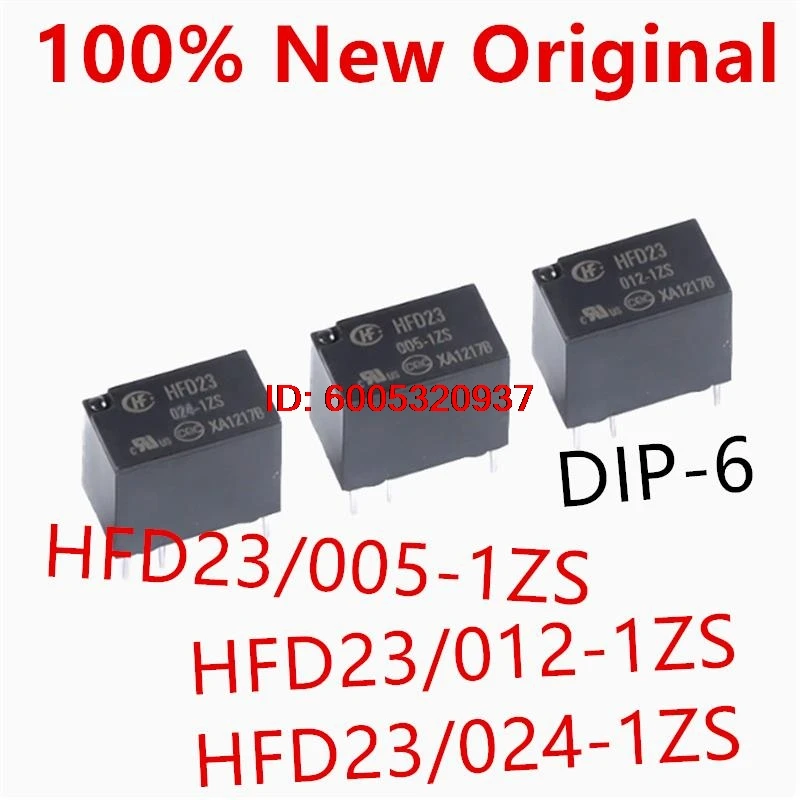 10piece  HFD23/005-1ZS 、HFD23/012-1ZS 、HFD23/024-1ZS 、HFD23/003-1ZS  DIP-6  New signal relay  HFD23-005-1ZS 、HFD23-012-1ZS