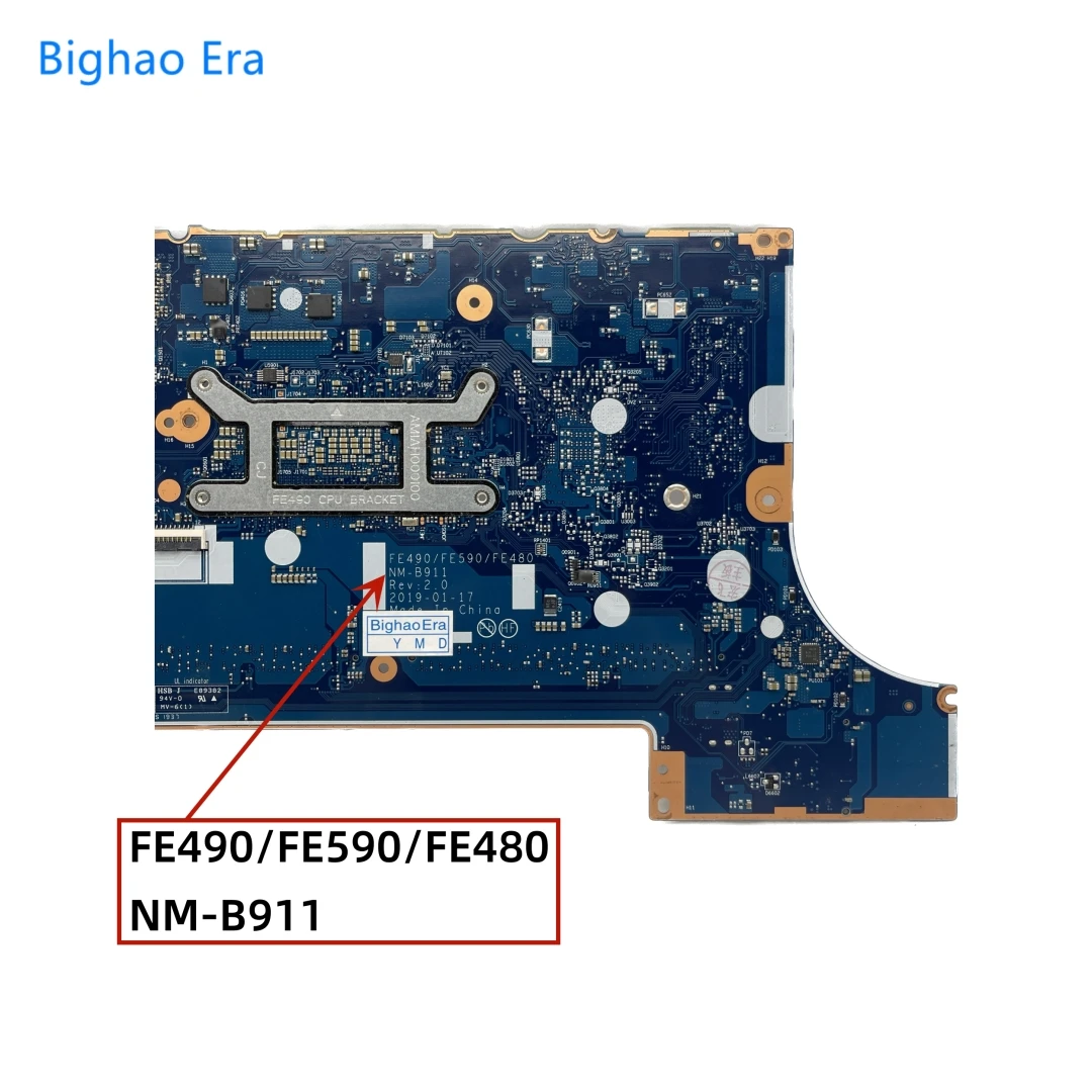 Imagem -03 - Placa-mãe Portátil para Lenovo Thinkpad Nm-b911 E490 E590 I38145u I59265u I7-8565u Cpu Uma Ddr4 02dl807 5b20v81840 Cpu