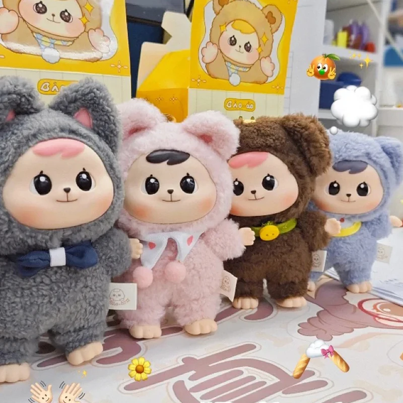 Bao-ao Vinyl Plush Doll Blind Box Cute Animals Anime Figure Cuddle Pig Surprise Bag Joint Movable Dolls Packbag Pendant Toy Gift