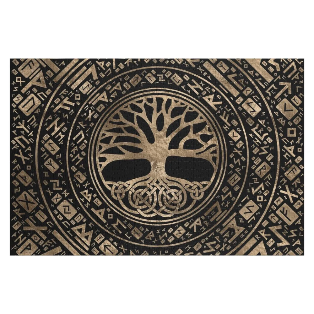 Tree of life -Yggdrasil Runic Pattern Jigsaw Puzzle Picture Custom Gifts Jigsaw Custom Customizeds For Kids Puzzle