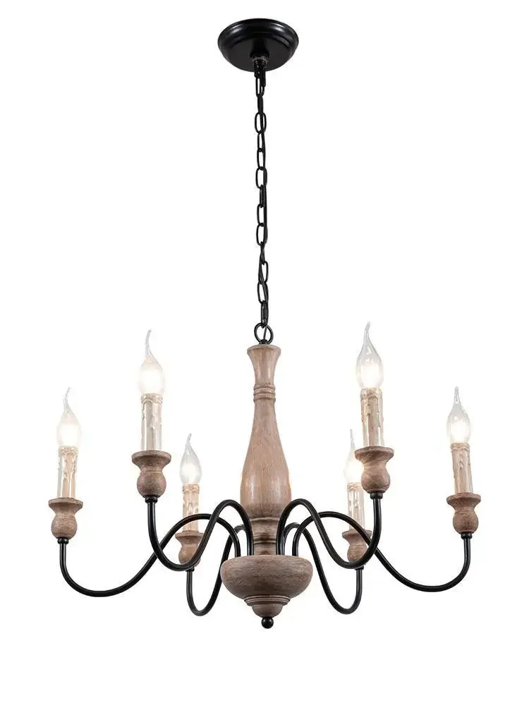 

Chandelier Retro Pendant Light Iron Restaurant Bedroom Lighting French Designer Cottage