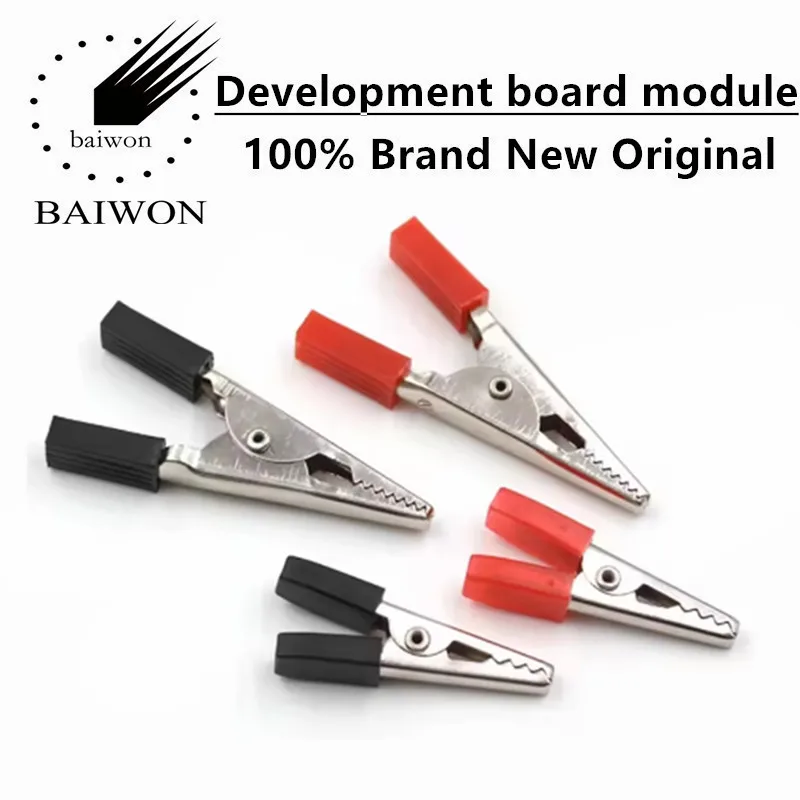 2pcs35/50MM Small and Large Crocodile Clip Sheath Clip Experimental Clip Battery Charging Source Clip Test Clip Dual Handle Clip