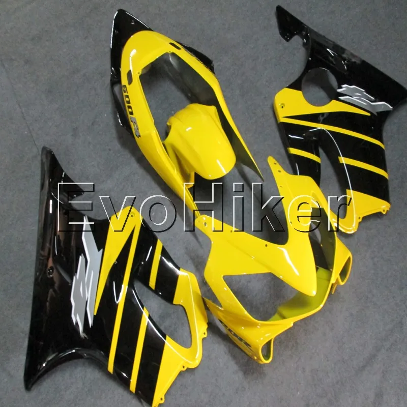 injection Fairings kit for CBR600 F4i 2004 2005 2006 2007 yellow black CBR 600 F4i 04 05 06 07 ABS plastic motor Fairings kit