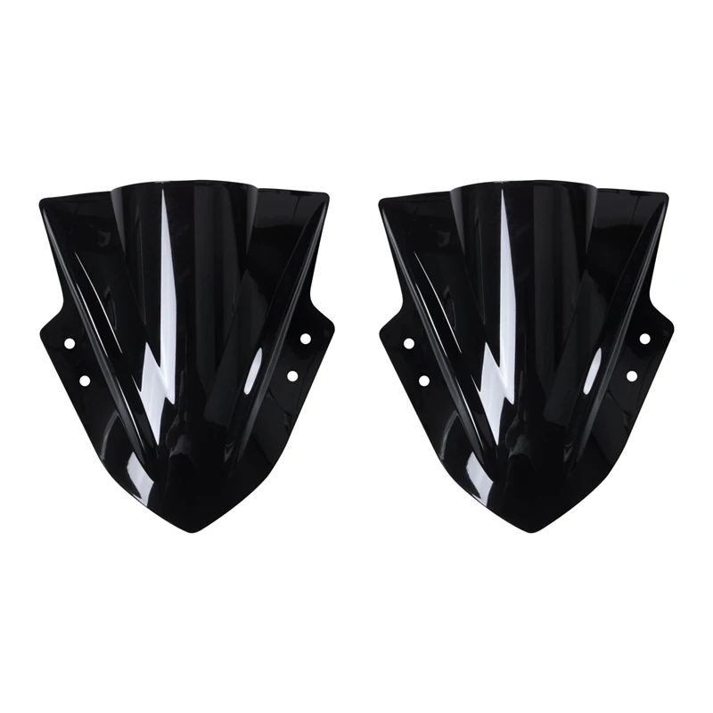 2X Motorcycle Windshield Windscreen Double Bubble For Kawasaki Ninja 300 EX300 2013 2014 2015 2016 2017