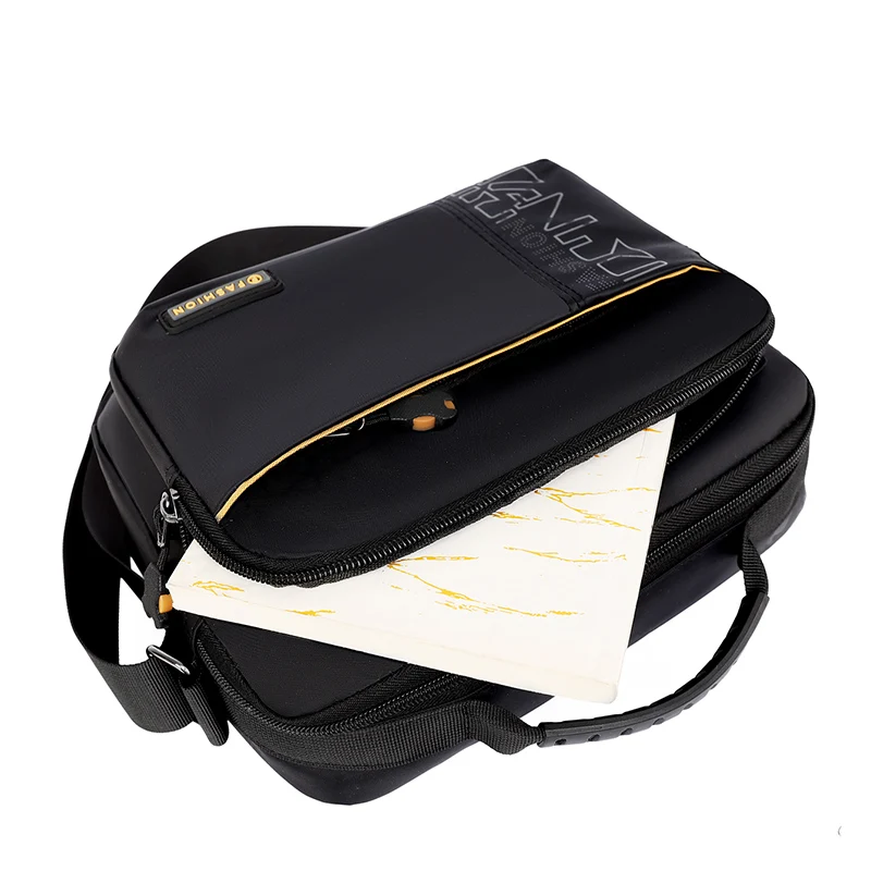 Wasserdichte Herren-Umhängetasche mit großem Fassungsvermögen – Robuste Nylon-Umhängetasche mit mehreren Taschen für Reisen und Arbeit – Detail 18