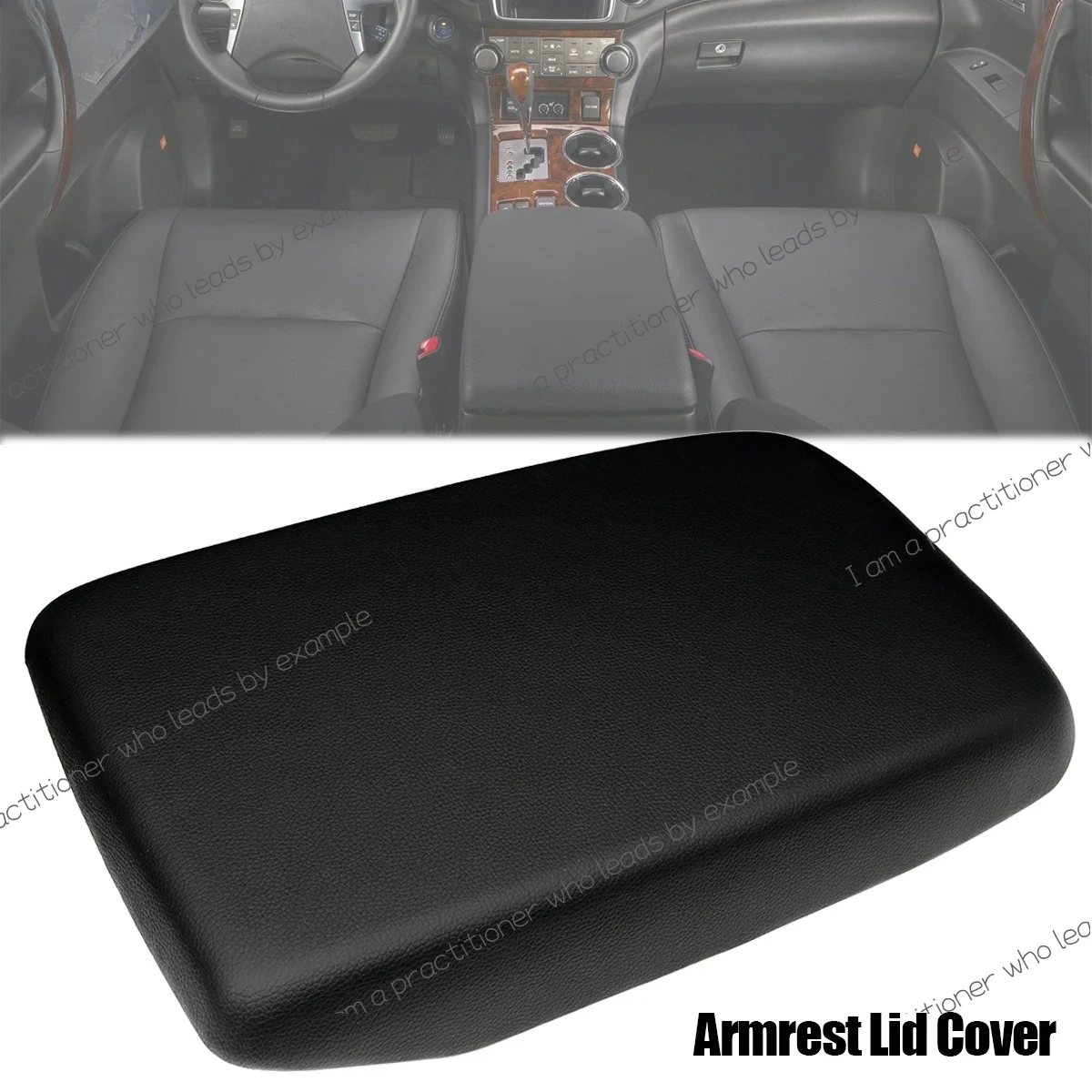 Car Armrest Cover For Toyota Highlander Kluger Center Console Latch PU Leather Arm Rest Lid Cap Clip Catch Replacement 2008-2013