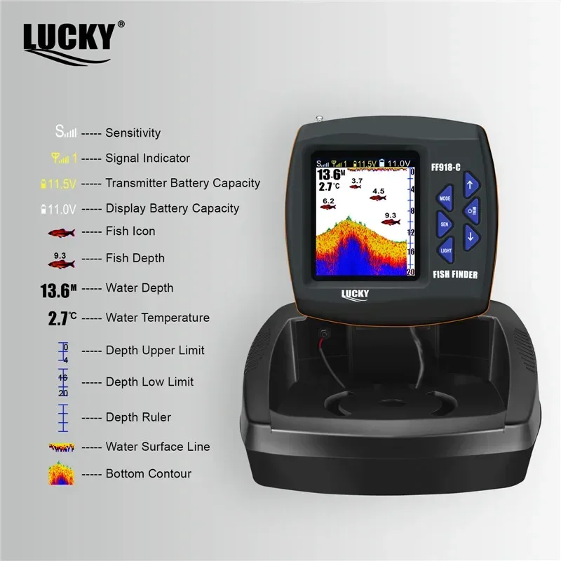 LUCKY FF918-CWL Remote Control Bait Boat Fish Finder 3.5