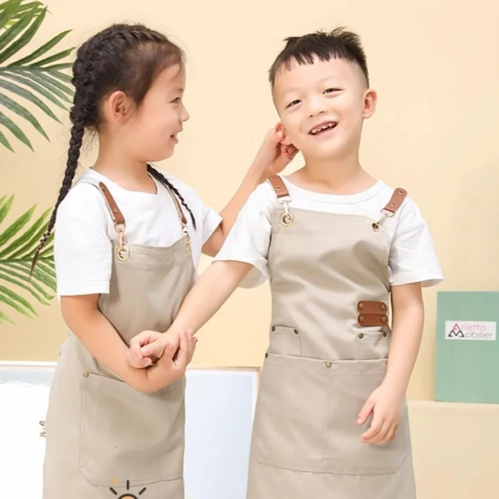

Kids Waterproof Apron for Art Painting Clay Baking Kindergarten Unisex Bib