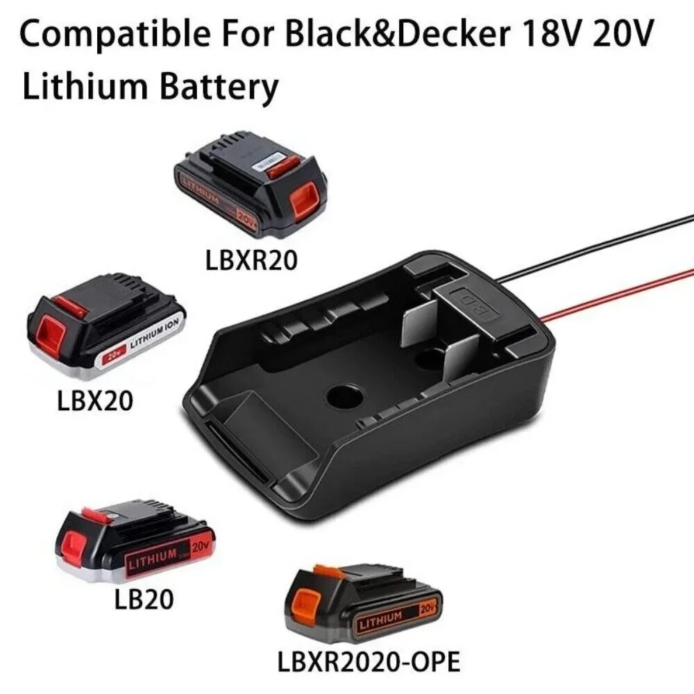 Adaptateur de roue électrique pour batterie au lithium Black & Decker 20V, connecteur S6 pour monter sur camion, robotique, jouets RC et travail, bricolage