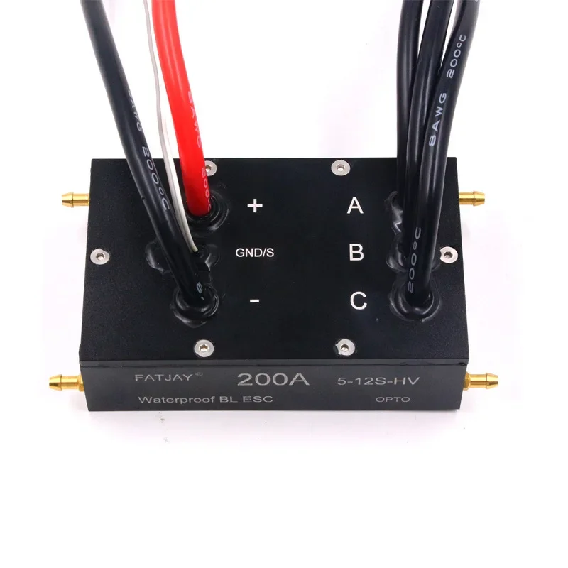 200A 5-12S Single/Bidirectional Water-Cooling Waterproof Brushless Speed Controller (Programmable) For Underwater Thruster