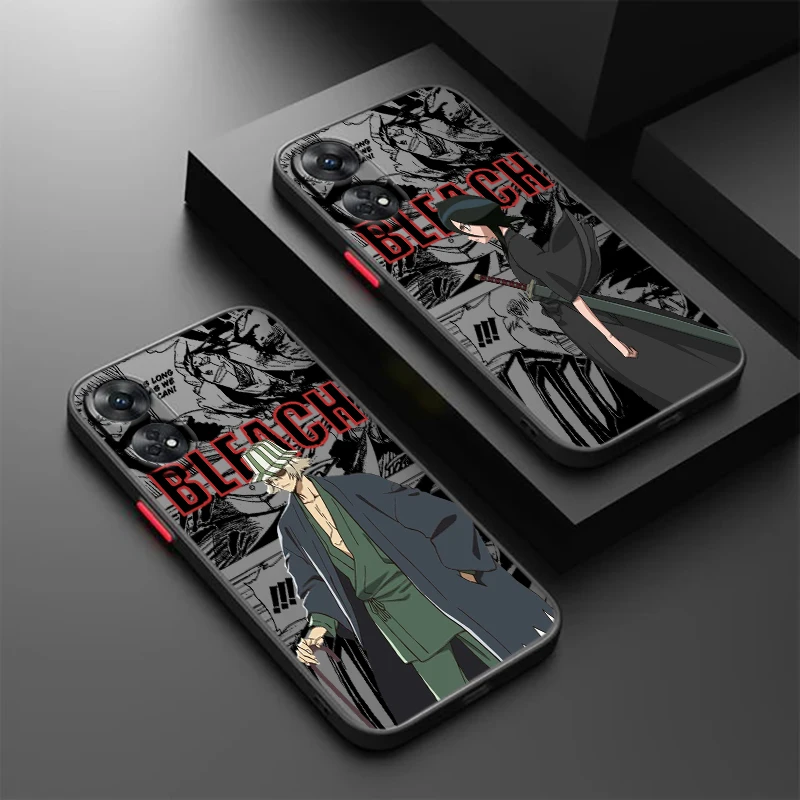 

Anime BLEACH Cool For OPPO Reno 8T 8 7 6 5 Z F SE Pro Plus Lite TPU Shockproof Frosted Translucent Phone Case