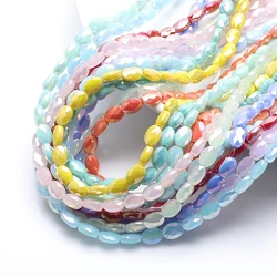 30Pcs/Lot Flatback Oval Shape Bead 8x11mm AB Faceted Glass Loose Beads Jewelry Diy Making Crystal Accessories Wholesale In Bulk