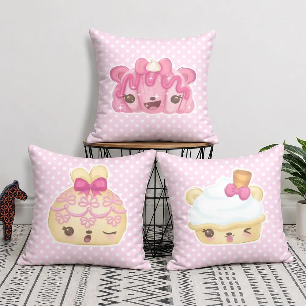 Cute N-Num Noms Cushion Cover Soft Short Plush Pillow Cover Smooth Cozy Texture Cushion Case Home Decor