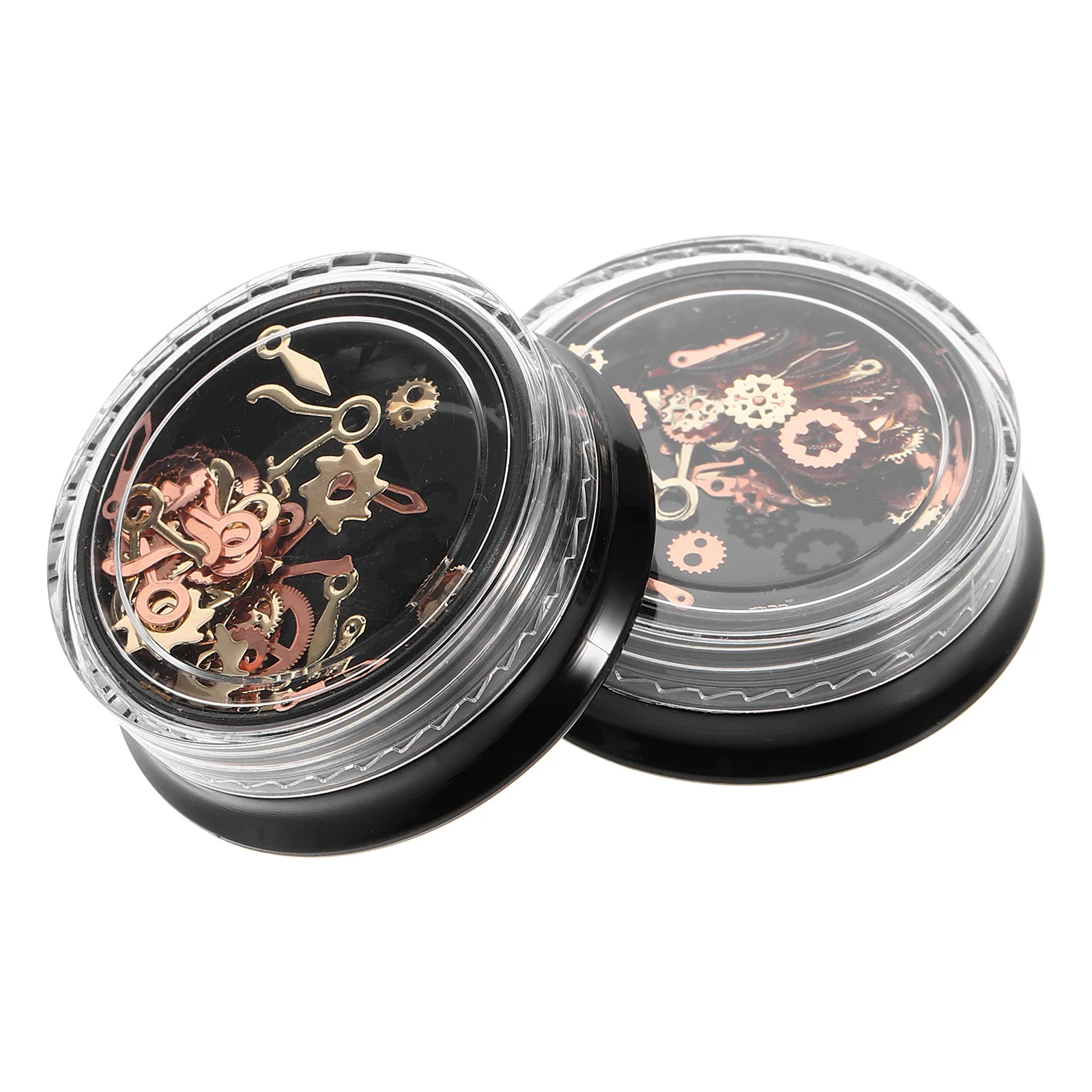 

2 Pcs Alloy Nail Accessories Steampunk Gears Metal Decorative Studs Charms Vintage Western Punk Style Mixed Rivets